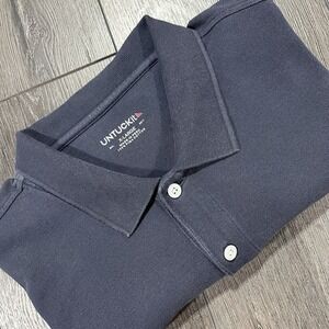 UNTUCKit Polo Shirt Mens XL‎ Navy Avignon Long Sleeve Button-Up Cotton Preppy
